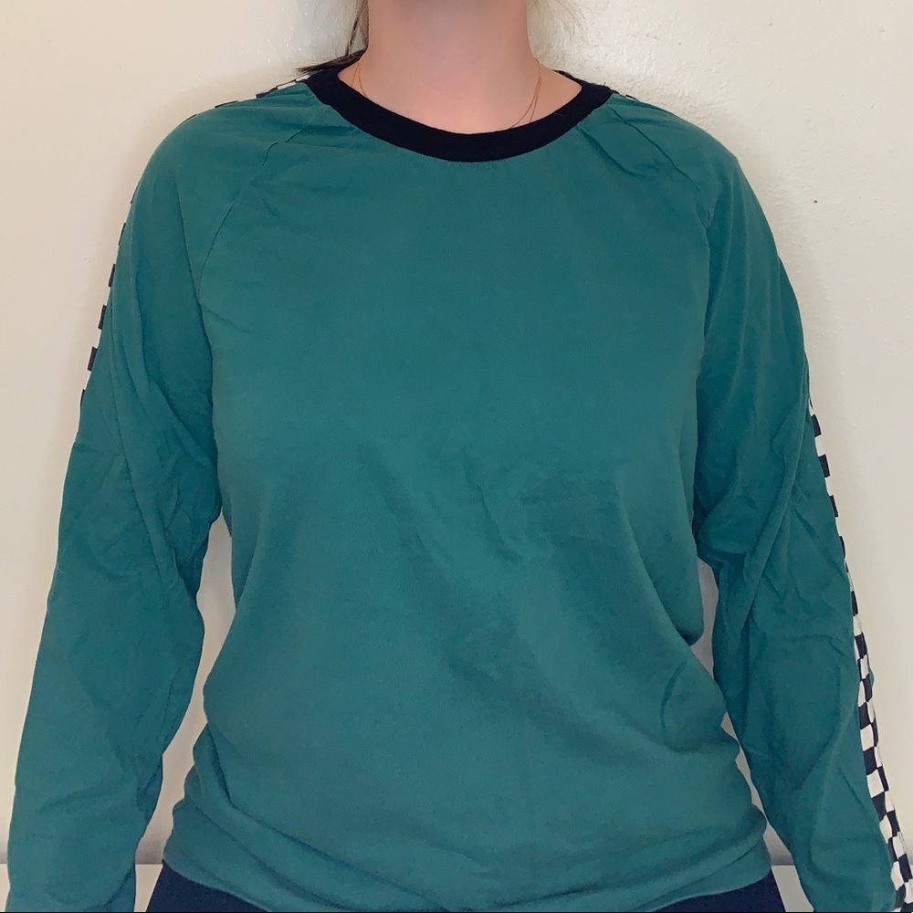 Arizona green checkered board long sleeve